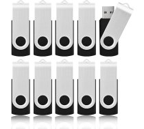 KOOTION Pack of 10 USB zibatmiņas 2 GB Data Stick USB 2.0 atmiņas zibatmiņas 10 gab USB zibatmiņas Lauwferk krāsains atmiņas zibatmiņas metāla 2G Pack of 10 Memory Sticks Set USB Flash Drives Stick Flash 2 Gbyte