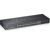 ZYXEL 24-port Gigabit Ethernet inteliģentais komutators (GS1900-24) - pārvaldāms, statīvs, ierobežota mūža aizsardzība