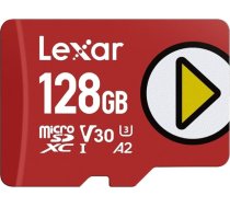 Lexar Play Micro SD karte 128GB, microSDXC UHS-I, līdz 205MB/s nolasīšanai, 140MB/s ierakstīšanai, 10. klase, U3, V30, A2, 4K video, ātrdarbīga karte Switch/Portable Gaming Devices/Smartphones