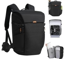 TARION Camera Backpack Waterproof Professional Photo Backpack - Melna, liela fotoaparāta mugursoma ar 16 collu nodalījumu klēpjdatoram - Magnētiskā atloka un josta, un sānu atvērums, un lietus pārvalks (Thorner), melna, Classic