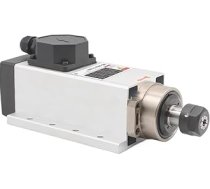 2,2 kW ER20 quadratischer luftgekühlter Spindelmotor, Keramikkugellager, 0,01 mm Präzision, 24000 U/min, mit Montageflansch(Ceramic Bearings,110v)