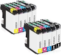 LC223 printeru kasetnes, kas saderīgas ar Brother MFC J5320DW J4420DW J4620DW J480DW J5620DW J5720DW J680DW J4625DW J880DW J5625DW DCP J4120DW J562DW (10 gab.)