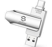 JSL JDTDC 128GB iPhone 15/16 USB-C zibatmiņas karte Automātiskā dublējuma karte iPhone Foto Video Kontakti iPhone Flash Drive iPhone 16 Memory iPad Photo Stick C tipa zibatmiņas karte iPhone 15/iPad/Android/PC
