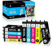 LeciRoba 603xl aizstājējs Epson 603 un Epson 603xl daudzpaku kasetnēm Epson XP 2100 XP 2150 XP 3100 XP 3150 XP 4100 XP 4150 Workforce WF 2810 WF2820 WF 2840 WF 2840 WF 2850 WF 2850 WF 2850 WF 2850 WF 2850 WF 283xl 870 (9 iepakojumi)