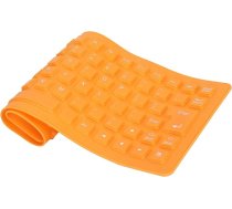 Ūdensizturīga silikona tastatūra, salokāma, elastīga tastatūra, plāna USB taustiņu izslēgšanas spēļu tastatūra, 85 taustiņi, izvelkama, klusa, mīksta tastatūra, vadu USB silikona tastatūra datoriem (oranža)