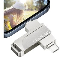 256 GB USB zibatmiņas disks tālrunim, 3 in 1 ārējā atmiņa fotoattēlu un video dublēšanai bez lietotnes, USB zibatmiņas disks, kas saderīgs ar tālruņiem/tabletiem/Android/PCs
