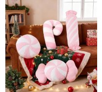 Lanpn 4 gab. Candy Canes Ziemassvētku spilveni, garš lollipop Ziemassvētku spilvens, dekoratīvs spilvens, pūkains dekoratīvs spilvens dāvanai, ballītei, gultai, dīvānam, sofai, iekštelpu Ziemassvētku dekorācijai (rozā)