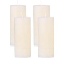 NKlaus Rustic Advent Candles Cream 4 gab. komplekts Diametrs 6 x 14 cm - Vaska sveces Ziemassvētku dekorēšanai, Adventes vainaga un galda dekorēšanai, ilgs degšanas laiks un elegants dizains