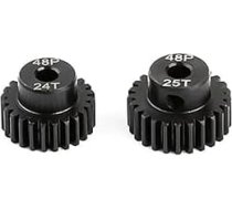 Vispārīgs M0,53 48P 3,17 mm RC automašīnas motors metāla zobrats 16T 17T 18T 19T 20T 21T 22T 23T 24T 1/10 Creeper Axial SCX10 (24T 25T, 2 gab.)