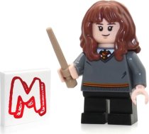 LEGO 2018 Harija Potera minifigūra – Hermione (Grifindora džemperis, ar sienu) 75954