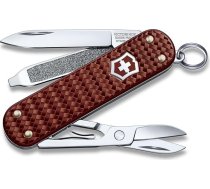 Victorinox Classic Precious Alox kabatas nazis, 5 funkcijas, daudzfunkcionāls instruments ar šķērēm, skrūvgriezi, atslēgu gredzenu, dāvanu kastīti, lazdu brūns