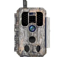BlazeVideo 4G LTE 120° mobilā savvaļas dzīvnieku kamera 48 MP 1296P H.265 mobilā tālruņa pārraide ar SIM kustības sensoru, IP 66 ūdensizturīga nakts redzamības savvaļas dzīvnieku kamera, 2,4 collu LCD displejs un 32 GB SD karte
