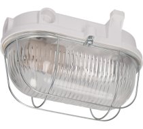 OVAL 100 7063NB gaismeklis, 100 W, E27, IP54, stikla difuzors, tērauda difuzors, bakelīta pamatne