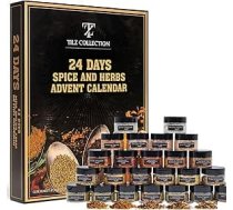 Garšvielu kalendārs Adventes kalendārs 2025 Tikai garšvielas Ziemassvētku kalendārs pieaugušajiem 24 gardēžu premium garšvielu komplekts Virtuves dāvana Adventes kalendārs vīriešiem un sievietēm