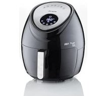 Ariete Airy Fryer XXL 4618, karstā gaisa fritēze 7 litri, 60 minūšu taimeris, LCD un skārienjūtīgais ekrāns ar 7 gatavošanas līmeņiem, maksimālā temperatūra 200 °C, ietilpība 2,5 kg, 1800 W, melns
