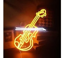 Vijole LED neona zīme Mūzikas atskaņotājs neona zīmes Mūzikas instruments Sienas istaba Guļamistaba Spēļu istaba Mākslas dekori Vijole Enthusiasts Mākslinieks Neona gaismas sienas māksla Ziemassvētku dzimšanas dienas dāvana