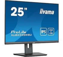 iiyama Prolite XUB2595WSU-B5 63,36 cm 25 collu IPS LED 16:10 VGA HDMI DP USB 2.0 plāns, augstas regulēšanas šarnīrs, melns
