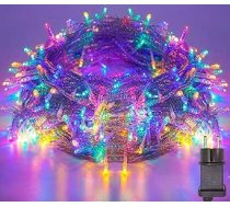 Pasaku gaismas āra apgaismojums iekštelpās 100 m 800 LED, LED pasaku gaismas 31 V ar taimeri, 8 režīmi, atmiņas funkcija, IP44 ūdensizturīgs, pasaku gaismas āra apgaismojums Ziemassvētku dekorēšanai, krāsains