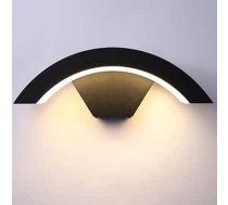ZIKEY 12 W LED sienas lampas, izliektas āra sienas lampas, moderns iekštelpu/āra LED sienas apgaismojums, ūdensizturīgs IP65 dārzam, gaitenim, kāpnēm, guļamistabai (silti balta)