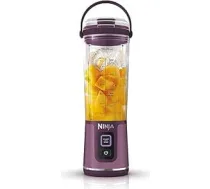 Ninja Blast BC151EUPR Pārnēsājamais blenderis / blenderis / smūtijveidotājs, 530 ml trauks, hermētisks vāks, jaudīgs mini mikseris, bezvadu un uzlādējams, sadrupina ledu un augļus, violets,