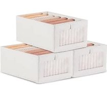 3 skapju organizatoru komplekts, 40 x 27 x 16,5 cm auduma uzglabāšanas kaste, salokāma skapja šķirošanas kaste, vietu taupoša atvilktņu organizēšanas sistēma veļas, rotaļlietu, drēbju, grāmatu, drēbju skapis