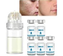Mikro infūzijas sistēma lūpām, mikrosistēma sejai, sejas kopšanas līdzeklis ar serumu, pockmarksHeal Microneedle Roller ar hialuronskābi, serums gludai ādai, 5 komplekti