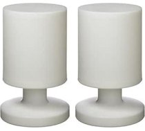 Reality Leuchten R57071101 A+ LED akumulatora āra apgaismojums, akrila, 1,5 W, balts, 13,0 x 13,0 x 20,5 cm [A+ energoefektivitātes klase] (2 gabali)