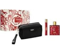 Versace Eros Flame Eau de Parfum dāvanu komplekts 2025, 100 ml parfimērijas ūdens, 10 ml ceļojuma aerosola un tualetes maisiņš