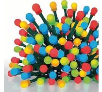 EMOS - LED pasaku gaismiņas ar 480 LED diodēm lodes formā, krāsainas - 48 m Ziemassvētku pasaku gaismiņas svinībām, Ziemassvētkiem, dekorēšanai - 8 gaismas režīmi, 6h taimeris, barošanas avots, 5 m kabelis, zaļš kabelis - priekš