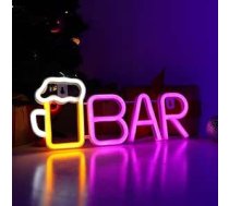 Neona gaisma līdz Alus neona zīme Bāra apgaismojums sienas dekorēšanai Neona gaismas zīme USB barošana vai akumulatora LED neona gaismas sienas gaisma bāriem, festivāliem, dzimšanas dienai, kāzām, kāzu, partiju dekorēšanai (silti balta/roz