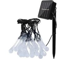 Perfekt für Terrassen und Höfe, mehrffarbige Lichter, PVC-Material, 30 LED-Solar-Regentropfenlichter, wasserdichte Outdoor-Gartendekoration, erhältlich in 2 Größen