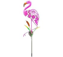 Flamingo dārza LED Stake Light, ūdensizturīgs LED saules gaismas āra dārza metāla Flamingo Lawn Light balkona zāliena lampu apdare