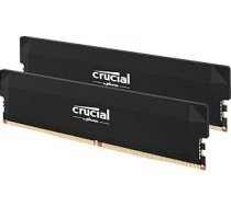 Crucial Pro CP2K32G60C40U5B DDR5 RAM komplekts (2x32GB) 6000MHz CL40, Overclocking Gaming, Intel XMP 3.0 / AMD Expo, PC datoru atmiņa, melna