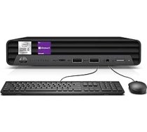 HP EliteDesk 800 G6 Mini galddators, Intel Core i5-10500, 16 GB RAM, 256 GB SSD, WiFi, Bluetooth, ASV QWERTY tastatūra, Windows 11 Pro (atjaunots)