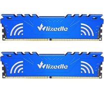 DDR4 3200MHz XMP 2.0 desktop atmiņas RAM 32GB komplekts (2x16GB) CL16 UDIMM, PC Memory PC4-25600 288-Pin 1.35V Non-ECC datoru atmiņas atjaunināšana datoriem, zils