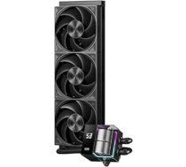PCCOOLER AIO šķidruma dzesētājs - 3 F5 R120 ventilatoru komplekts - 360 mm šķidruma dzesētājs, saderīgs ar AM4, AM5, Intel LGA 1700/1851/20XX ūdens dzesētāju (DS360 Pro Digital BK)