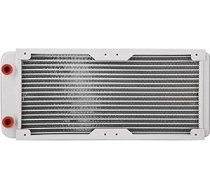 Alumīnija radiatora ūdens dzesēšanas dzesētājs Balts alumīnijs Cinkota alumīnija loksne Radiatora radiators siltuma izlietne OMPutera ūdens dzesēšanas šķidruma siltummainis Balts (360 mm) (240 mm)