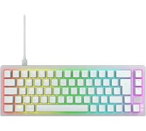 CHERRY XTRFY K5V2 Compact 65% Mechanical Gaming Keyboard UK Layout (QWERTY) Hot Swap Keyboard CHERRY MX2A RED Switches White Transparent