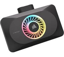 CORSAIR XG3 RGB hibrīda GPU ūdens bloks - hibrīda pielāgota dzesēšana, saderīgs ar 5080, 5070 Ti un 5070 GPU, 18 individuāli regulējami RGB LED, iCUE LINK, integrēts temperatūras sensors - melns