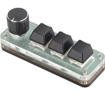 3 taustiņu makro tastatūra, RGB fona apgaismojums, OSU tastatūra, programmējama tastatūra, daudzfunkcionāla īsceļu spēļu tastatūra, mehāniskā USB tastatūra ar pogām
