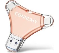 128 GB USB zibatmiņas disks iPhone 4 in 1 ārējā krātuve tālrunim/pad/ Android/PC USB zibatmiņas disks fotoattēlu/video dublēšanai bez lietotnes