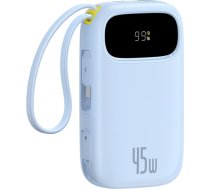 Powerbank 20000mAh 45W ar displeju USB-C Lightning kabelis EnerFill FC31 - zils