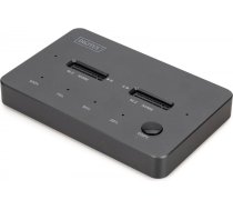Diska dokstacija ar klonēšanas funkciju | usb-c 3.1 gen2 10gbps | ssd m.2 nvme (max. 2x 4tb) | bezsaistes klonēšanas funkcija | melns