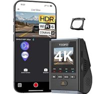 VIOFO A119M Pro 4K HDR Mini Dash Cam Car ar CPL, Wi-Fi 6 un GPS auto kamera priekšā ar STARVIS 2, balss vadība un balss izvads, nakts redzamība 2.0, buferēts stāvvietas režīms, 1,5 collu LCD ekrāns, slēpta Dash Cam kamera