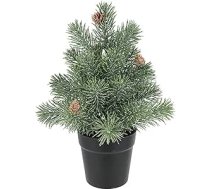 Mākslīgā mini egle ar čiekuriem džutā 32 cm Dekoratīvā maza Ziemassvētku eglīte Mākslīgā Ziemassvētku eglīte Mākslīgā Ziemassvētku eglīte Dekoratīvā eglīte Skujkoki X'Mas Ziemassvētku rotājumi Adventa laikā