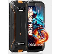 DOOGEE S41 Max (2025) 256GB/1TB + 16GB āra viedtālrunis bez līguma, 6300mAh, Android āra mobilais tālrunis ar 5,5 collu HD+ displeju, IP68/69K ūdensizturīgs mobilais tālrunis, Dual 4G SIM/NFC/OTG/GPS/Face