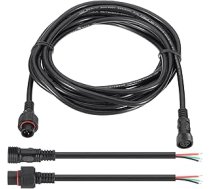 PATIKIL 16,4 ft/5 m 5-pin pagarinātājs, 20AWG ūdensizturīgs IP67 pagarinātājs ar 7,87 collu kontaktligzdas komplektu laivai, automašīnai, kravas automašīnai, iekštelpu/ārtelpu saules LED lentes apgaismojumam, melns