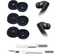 Ersatz-Ohrstöpsel für CMF By Nothing Buds Pro 2 Kopfhörer [zusätzlicher Reinigungsstift] aus weichem und bequemem Silikonmaterial für CMF Buds Pro 2 Ohrstöpsel-Zubehör (schwarz)