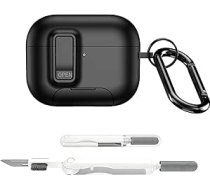 Adhiper Schutzhülle kompatibel mit Samsung Galaxy Buds 3 / Buds 3 FE / Buds 3 Pro Hülle [zusätzliche Reinigungswerkzeuge], Magnetverschluss mit Schloss für Galaxy Buds 3 Pro, stoßfest und wasserdicht