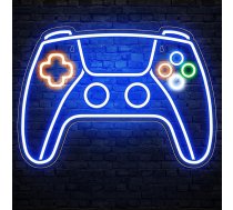Gamer LED neona gaisma 10 gaismas režīmi spēļu sienu apdare, spēļu neona zīme spēļu dekorēšanai istabā, spēļu lampa Playstation dekoratīvajai istabai, spēļu LED sienas gaisma spēļu istabas bāra ballītei